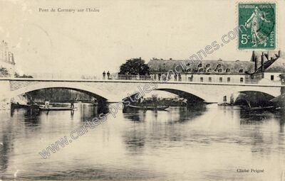 Carte postale ancienne Pont de Cormery — Cormery (Indre-et-Loire)