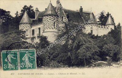 Carte postale ancienne Chateau de Mareuil — Luynes (Indre-et-Loire)