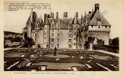 Carte postale ancienne Le Château XV° s. (côté Nord) — Langeais (Indre-et-Loire)