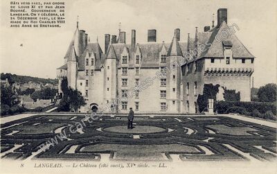 Carte postale ancienne Le Château (côté ouest), XVe siècle — Langeais (Indre-et-Loire)