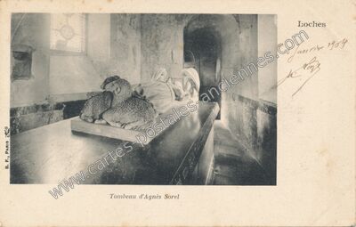 Carte postale ancienne Tombeau d'Agnès Sorel — Loches (Indre-et-Loire)
