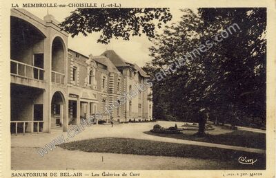 Carte postale ancienne Sanatorium de Bel-Air — Les Galeries de Cure — La Membrolle-sur-Choisille (Indre-et-Loire)