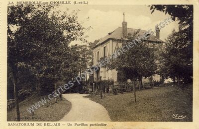 Carte postale ancienne Sanatorium de Bel-Air – Un Pavillon particulier — La Membrolle-sur-Choisille (Indre-et-Loire)