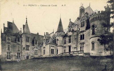 Carte postale ancienne Chateau de Cande — Monts (Indre-et-Loire)