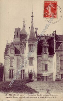 Carte postale ancienne Château de Candé, bâti par Briçonnet, maire de Tours — Monts (Indre-et-Loire)