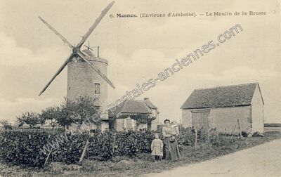 Carte postale ancienne Le Moulin de la Brosse — Mosnes (Indre-et-Loire)