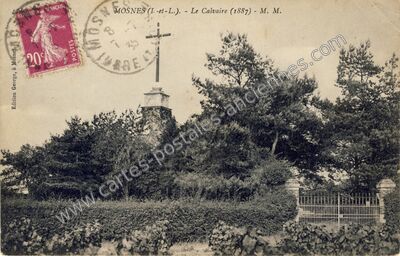 Carte postale ancienne Le Calvaire (1887) — Mosnes (Indre-et-Loire)