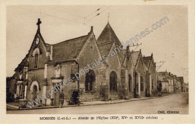 Carte postale ancienne Abside de l'Eglise (XII°, XV° et XVIIe siècles) — Mosnes (Indre-et-Loire)