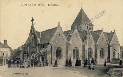 Carte postale ancienne L'Église — Mosnes (Indre-et-Loire)
