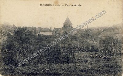 Carte postale ancienne Vue générale — Mosnes (Indre-et-Loire)