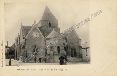 Carte postale ancienne Abside de l'Eglise — Mosnes (Indre-et-Loire)