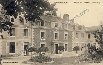 Carte postale ancienne Château des Thomeaux (façade Est) — Mosnes (Indre-et-Loire)