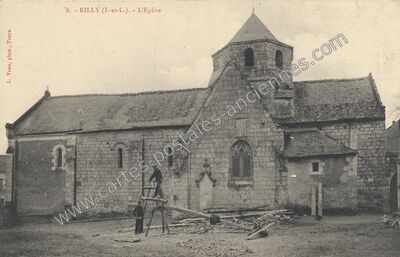 Carte postale ancienne L'Eglise — Rilly-sur-Vienne (Indre-et-Loire)