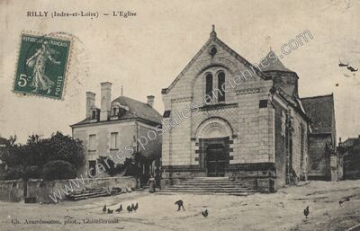 Carte postale ancienne L'Eglise — Rilly-sur-Vienne (Indre-et-Loire)