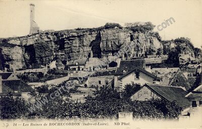 Carte postale ancienne Les Ruines — Rochecorbon (Indre-et-Loire)
