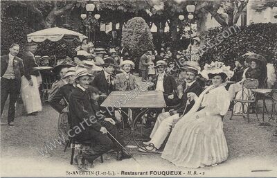 Carte postale ancienne Restaurant FOUQUEUX — Saint-Avertin (Indre-et-Loire)