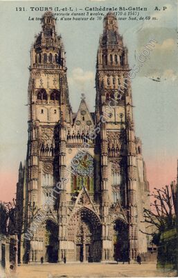 Carte postale ancienne Tours Cat — Tours (Indre-et-Loire)