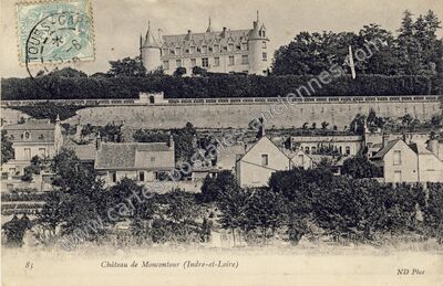 Carte postale ancienne Chateau de Moncontour — Vouvray (Indre-et-Loire)