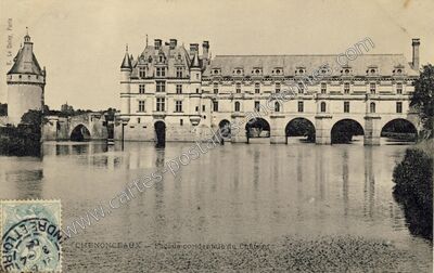 Carte postale ancienne Façade occidentale du Château — Chenonceaux (Indre-et-Loire)