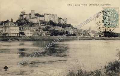 Carte postale ancienne Vue générale — Chinon (Indre-et-Loire)