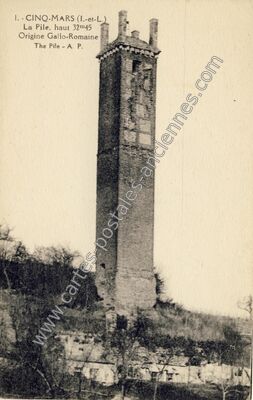 Carte postale ancienne La Pile — Cinq-Mars-la-Pile (Indre-et-Loire)