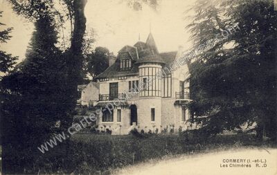 Carte postale ancienne Les Chimères — Cormery (Indre-et-Loire)