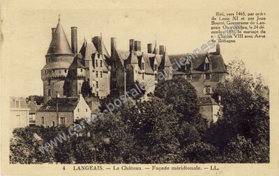 Carte postale ancienne Langeais Ch — Langeais (Indre-et-Loire)