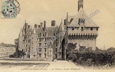 Carte postale ancienne Le Château, Façade Méridionale — Langeais (Indre-et-Loire)