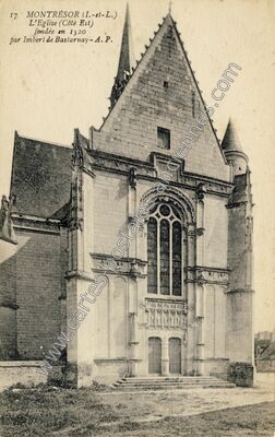 Carte postale ancienne L'Eglise (Côté Est) — Montrésor (Indre-et-Loire)