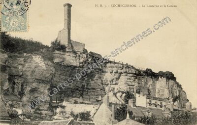 Carte postale ancienne La Lanterne et le Coteau — Rochecorbon (Indre-et-Loire)
