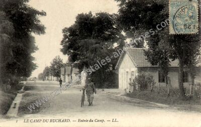 Carte postale ancienne Camp du Ruchard — Avon-les-Roches (Indre-et-Loire)