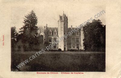 Carte postale ancienne Chateau de Coulaine — Beaumont-en-Véron (Indre-et-Loire)