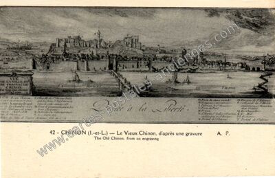 Carte postale ancienne Dédiée à la Liberté — Chinon (Indre-et-Loire)