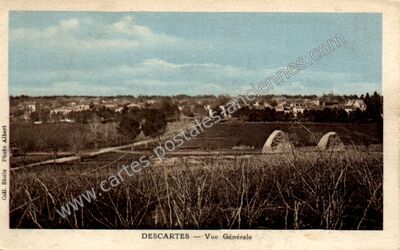 Carte postale ancienne Vue Générale — Descartes (Indre-et-Loire)