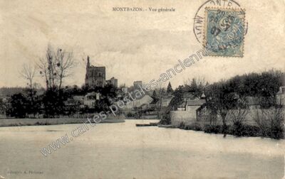 Carte postale ancienne Vue générale — Montbazon (Indre-et-Loire)