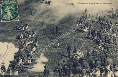 Carte postale ancienne Artillerie de Montagne — Non Localisée (Isère)