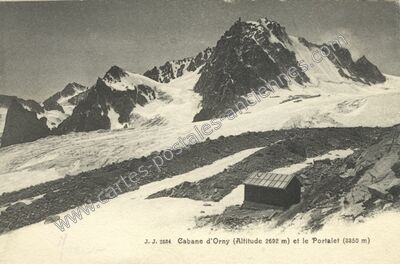 Carte postale ancienne Cabane d'Orny — Non Localisée (Isère)