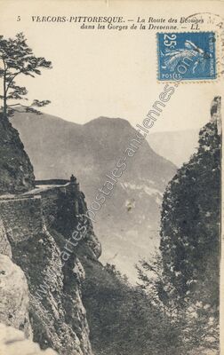Carte postale ancienne Gorges de la Drevenne — Non Localisée (Isère)