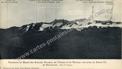 Carte postale ancienne Grand Pic de Belledonne — Allemond (Isère)