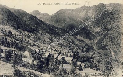 Carte postale ancienne OISANS. - Village d'Allemont — Allemond (Isère)