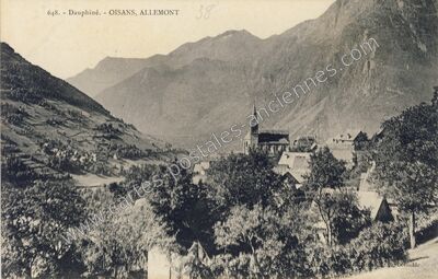 Carte postale ancienne Oisans — Allemond (Isère)