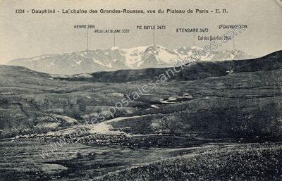Carte postale ancienne Les Grandes Rousses — Allemond (Isère)