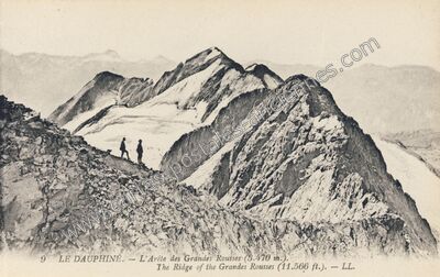 Carte postale ancienne Les Grandes Rousses — Allemond (Isère)