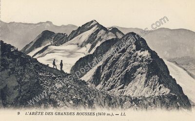 Carte postale ancienne Les Grandes Rousses — Allemond (Isère)