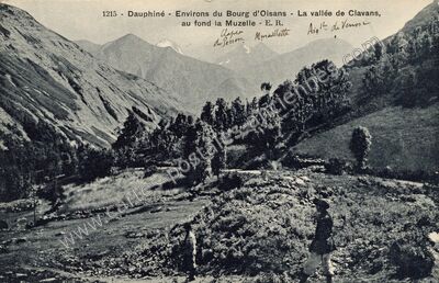 Carte postale ancienne Vallee de Clavans — Clavans-en-Haut-Oisans (Isère)