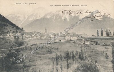 Carte postale ancienne Corps — (Isère)