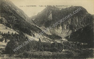 Carte postale ancienne Vallee du Breda — La Ferrière (Isère)