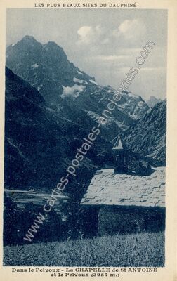 Carte postale ancienne Chapelle St Antoine — Huez (Isère)