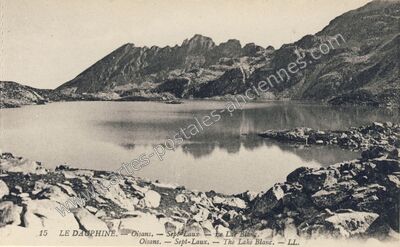 Carte postale ancienne Le Lac Blanc — Huez (Isère)