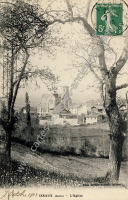 Carte postale ancienne L'Eglise — Izeaux (Isère)